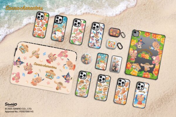 全新 Sun-Kissed 三麗鷗家族系列聯名為 Hello Kitty、酷洛米、美樂蒂、大耳狗、布丁狗和帕恰狗等多位可愛角色注入滿滿的熱帶氛圍與海灘元素。圖/業者提供