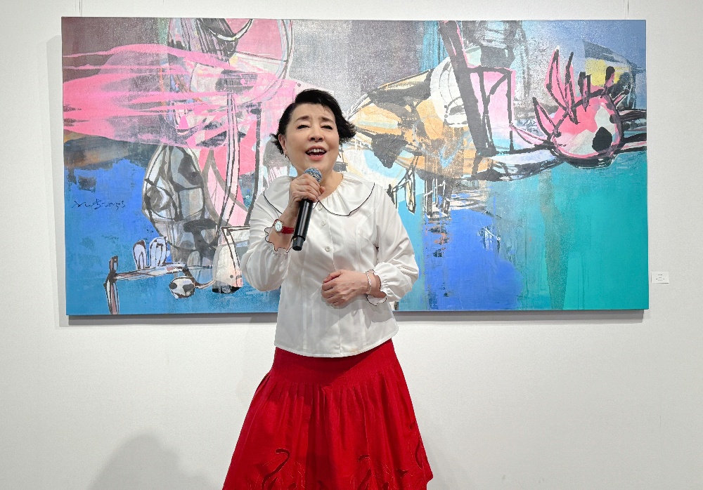郭博州創作個展    簡文秀高歌祝賀滿滿溫情