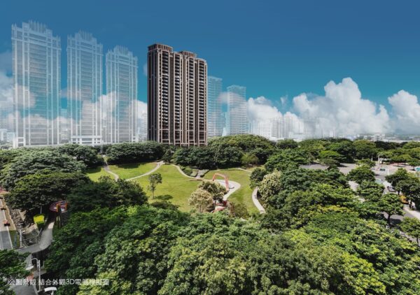 「國泰 GRAND PARK」面對風禾公園第一排,擁有大尺度綠地景觀。